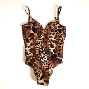 Vintage Leopard Print One Piece